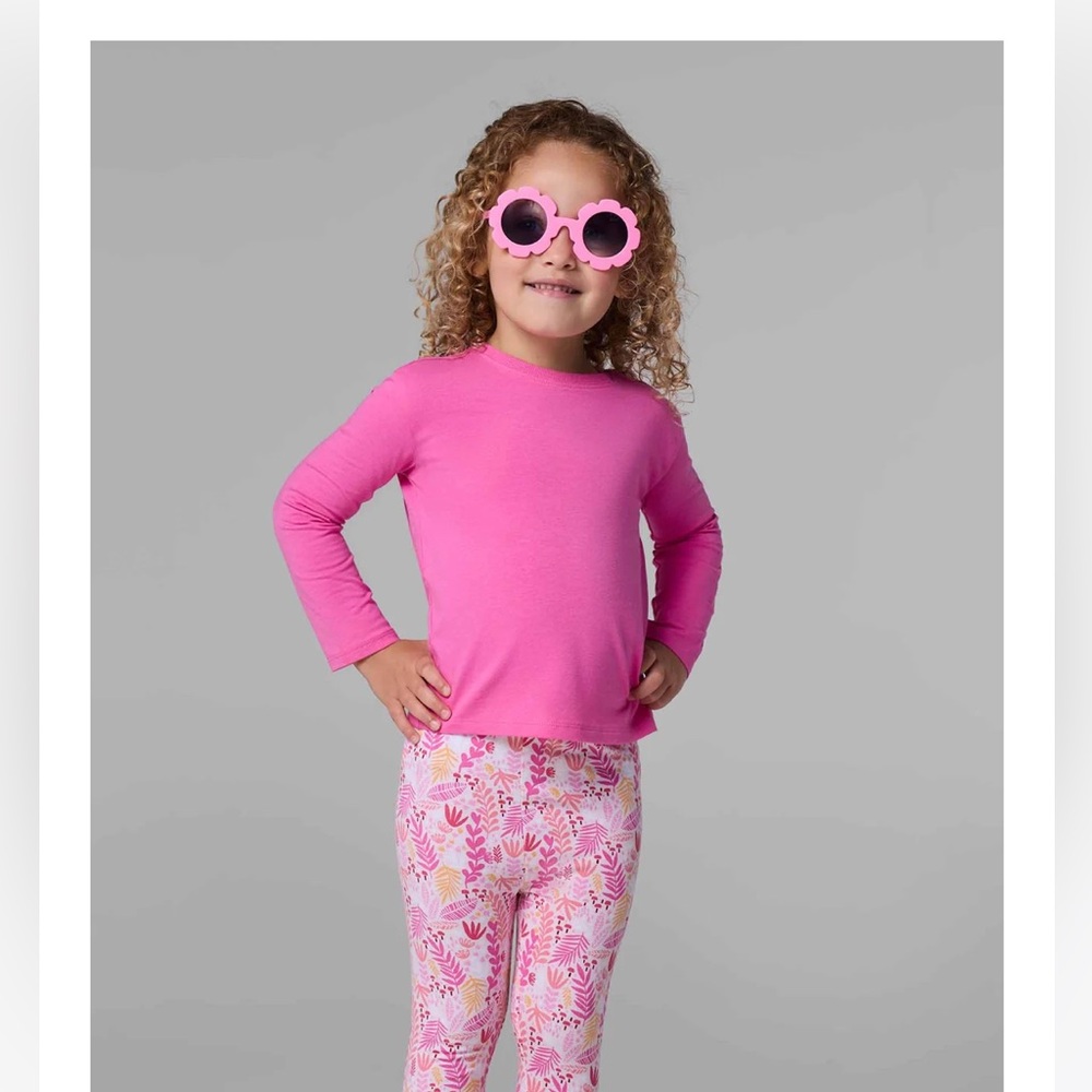 Coolibar Fuchsia Long Sleeve Kids Tee